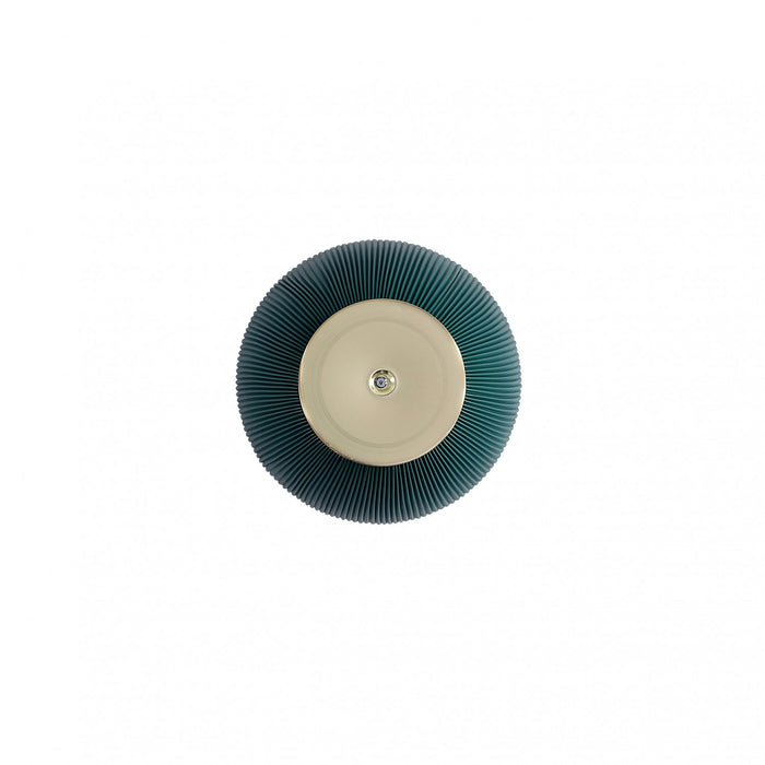 Table d’appoint Anderson moderne avec plateau en pierre frittee et revetement en tissu, vert – Lot de 2