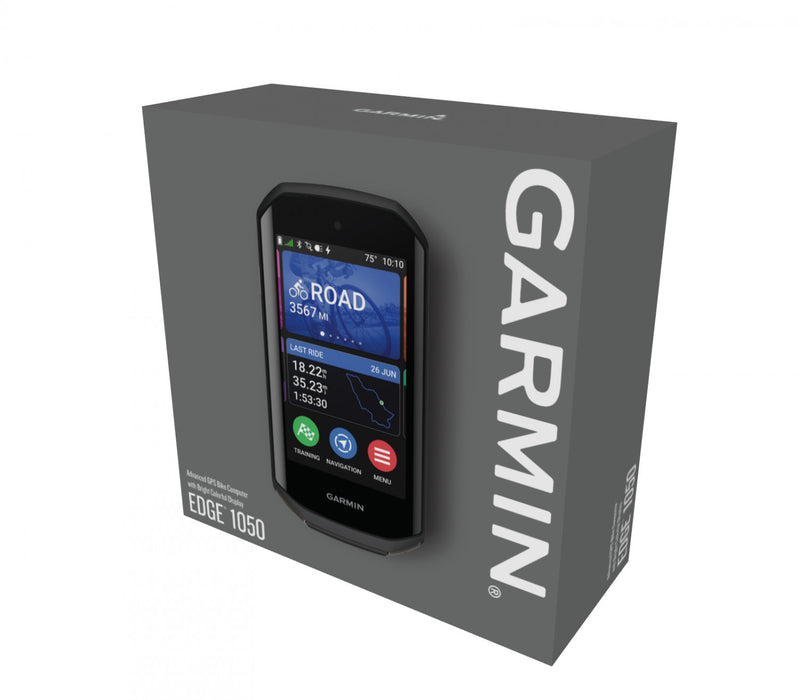 Ordinateur De Cyclisme Garmin Edge 1050 Premium - Ecran Tactile Couleur Vif, Haut-parleur Integre, Fonctionnalites Avancees D'entrainement Et De Sortie En Groupe, Alertes De Danger Sur La Route