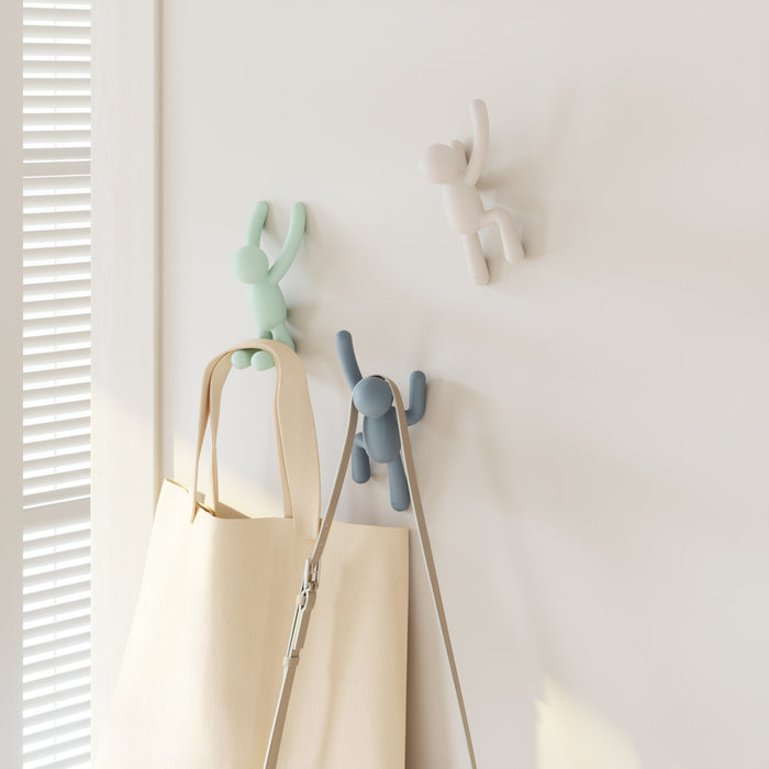 Crochets muraux Buddy de Umbra - gris et verts