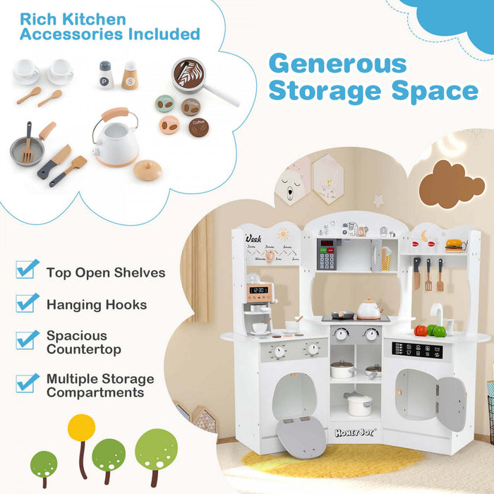 Honeyjoy Coin Cuisine Jeu Avec Machine A Cafe Four Micro-ondes Machine A Laver Blanc