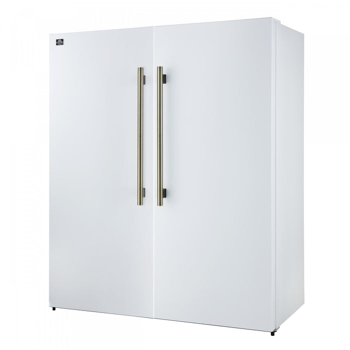 Maderno Refrigerateur/congelateur convertible de 60 po, blanc, grille decorative, 27,2 pi³ - FFFFD1722-60SG-WHT