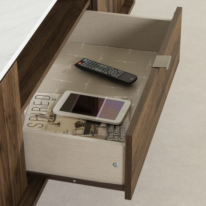 Meuble pour téléviseur Hype de 61 po - noyer naturel