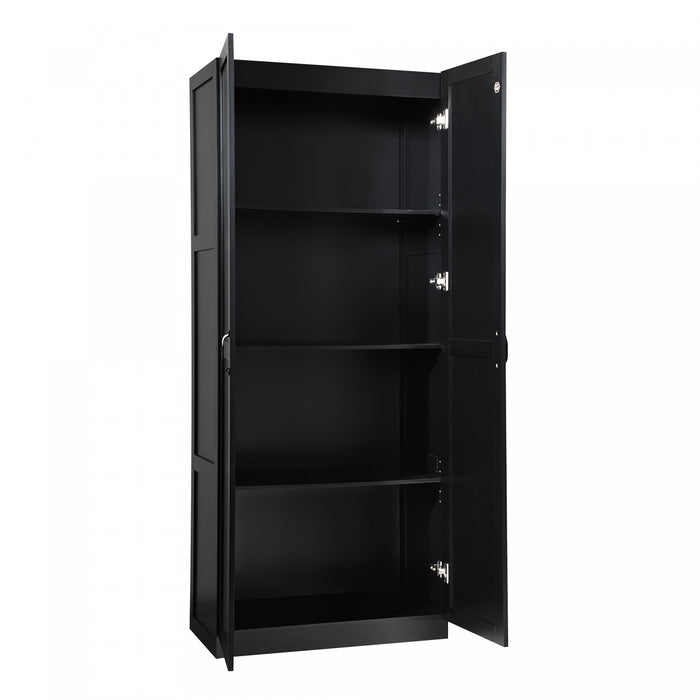 Armoire-penderie moderne Cornelia 2 pieces en noir