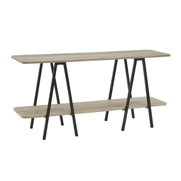 Console moderne contemporaine Celine 47\" en gris rustique