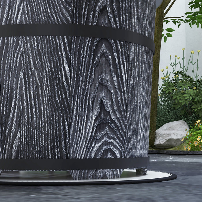 Outsunny Foyer Sans Fumee Avec Tapis, 20\" Firepit, Oxyde De Magnesium, Noir