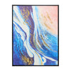 Toile décorative abstraite peinte à la main de 30 po x 40 po - multicolore