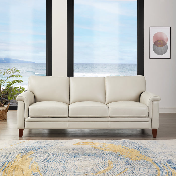 Sofa Westcott de Hydeline en cuir - vanille