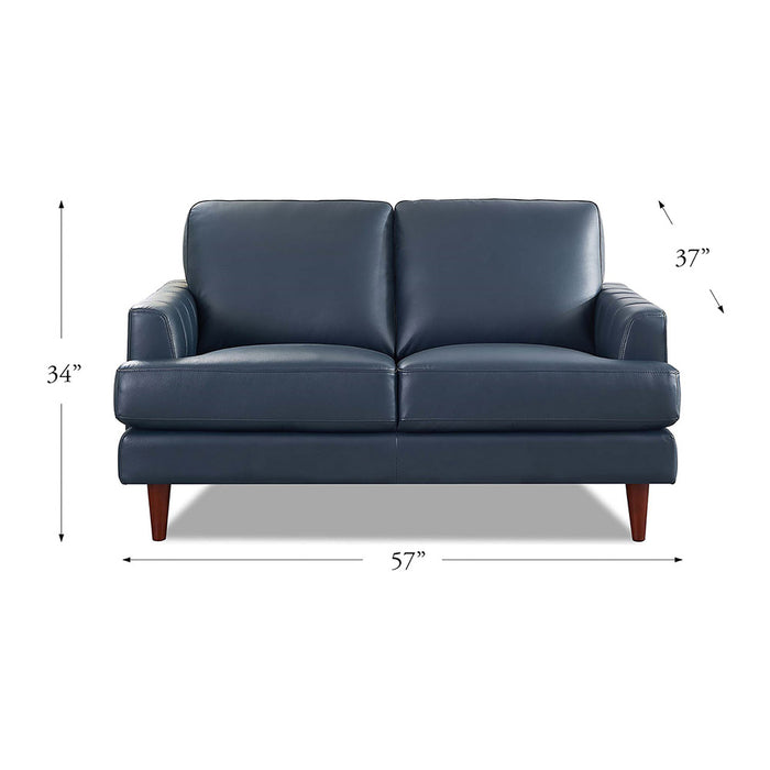 Causeuse Cassis de Hydeline en cuir - bleu marine