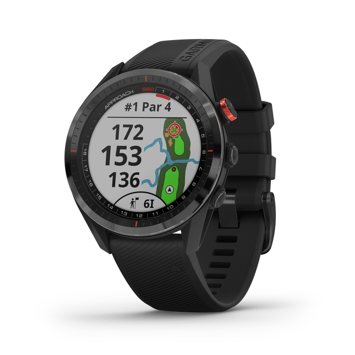 Montre De Golf Gps Garmin Approach® S62 - Golf De Precision, Ecran Tactile De 1,3\" Pour Un Usage Quotidien - Noir