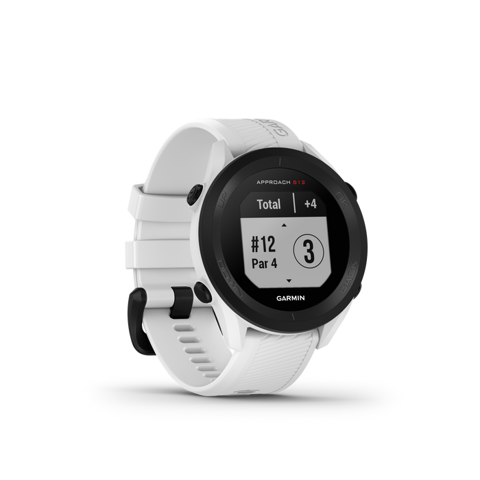 Montre De Golf Garmin Approach® S12 - 42 000 Parcours Precharges Avec Une Autonomie De Batterie Gps De 30 Heures - Blanc