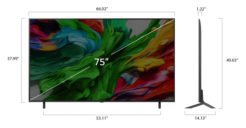 Téléviseur intelligent Mini DEL evo LG QNED85 UHD 4K de 75 po avec IA et webOS (75QNED85AUA.ACC) - modèle 2025