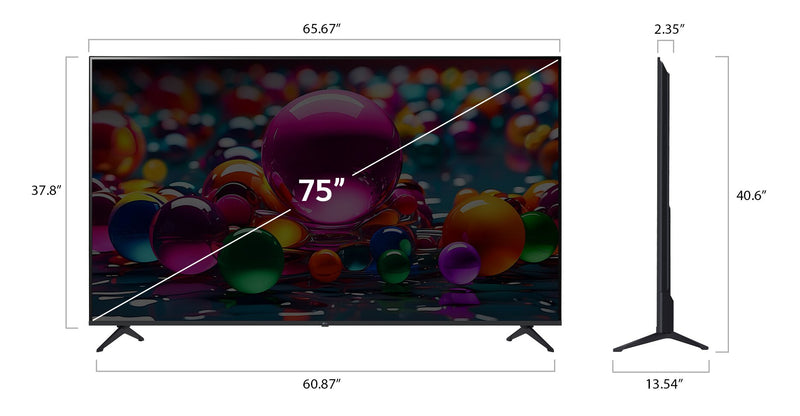 Téléviseur intelligent LG UA77 UHD 4K de 75 po avec webOS (75UA7700PUB.ACCQ) - modèle 2025
