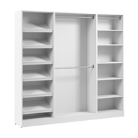 Système de garde-robe et pièce-penderie modulaire Florence de Bestar de 85 po avec tringles et tablettes pour chaussures - blanc