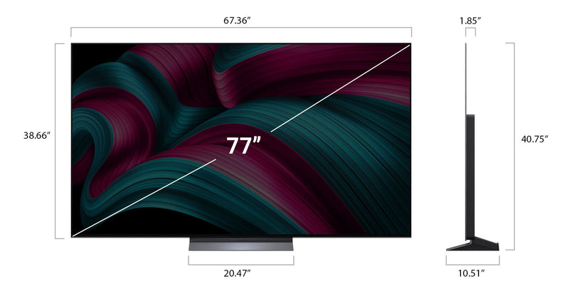 Téléviseur intelligent DELO evo LG C5 UHD 4K de 77 po avec IA et webOS (OLED77C5PUA.ACC) - modèle 2025
