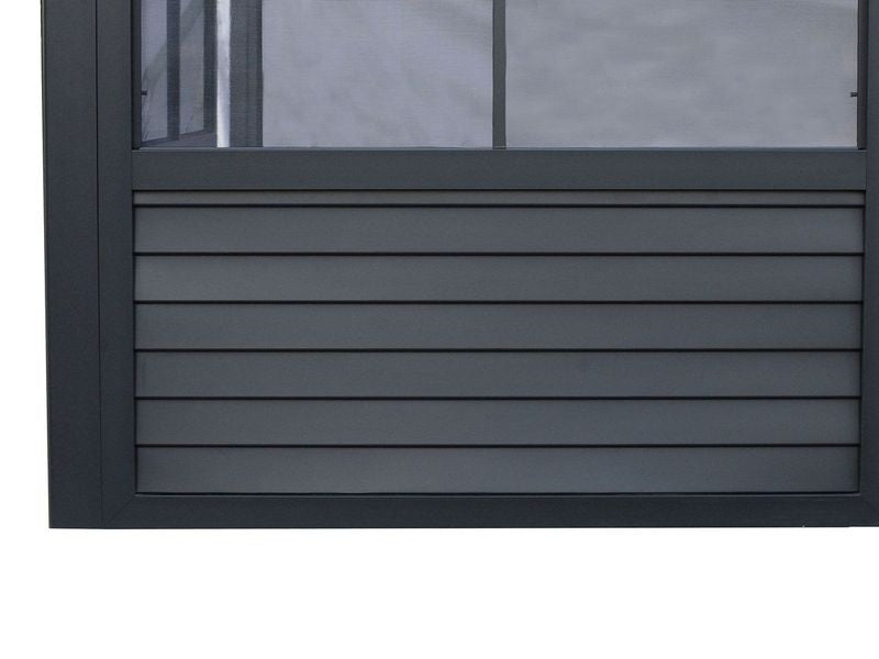 Florence - Solarium Mural 10x12 Toit En Polycarbonate Noir