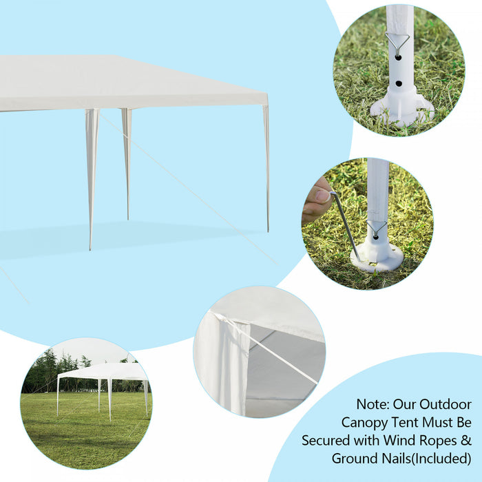 Costway 10’x20’canopy Party Tente De Mariage Heavy Duty Pavillon Gazebo Repondre A L’evenement En Plein Air