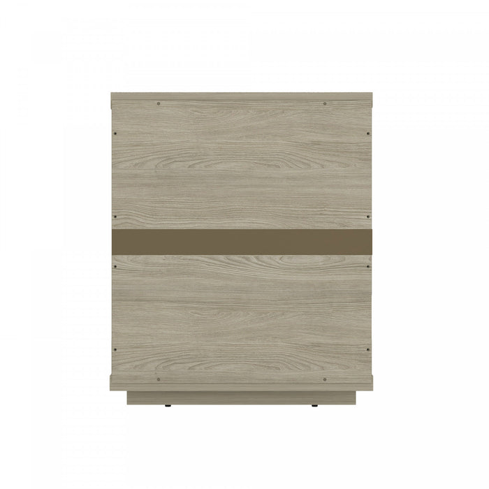 Table de nuit moderne Evelyn 20\" en bois naturel (1 tiroir)