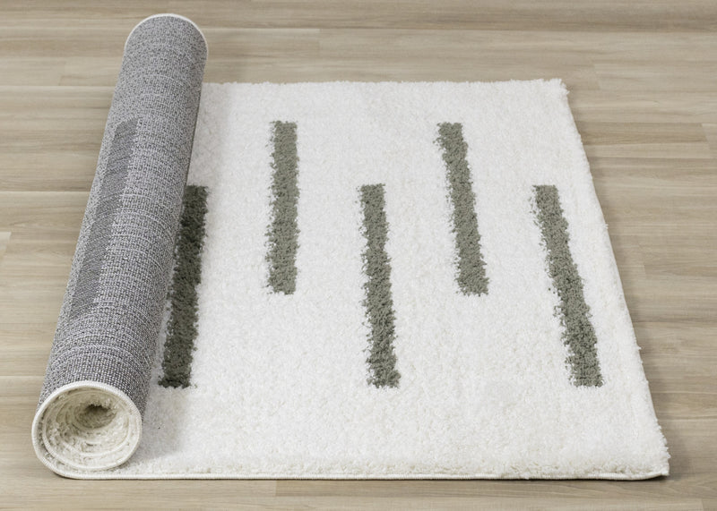 Carpette douce Taylor à motifs de lignes - 5 pi 3 po x 7 pi 7 po