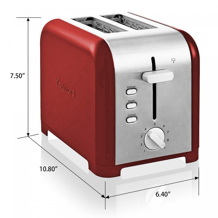 Grille-pain Kenmore à 2 tranches, rouge - KKTS2SR