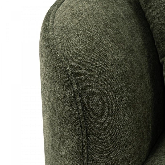 Canape d’angle moderne Daria 132\" en chenille vert olive