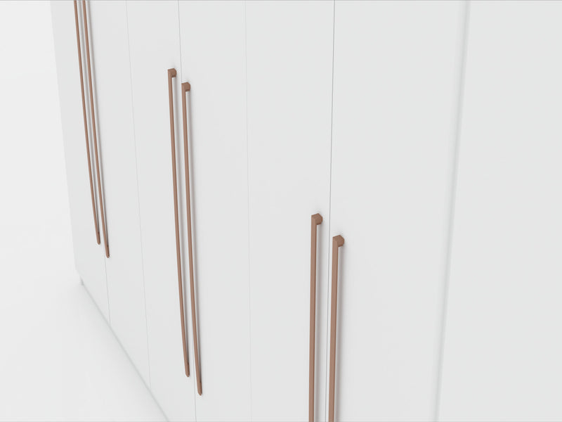 Armoire contemporaine moderne Gramercy 208 cm en blanc