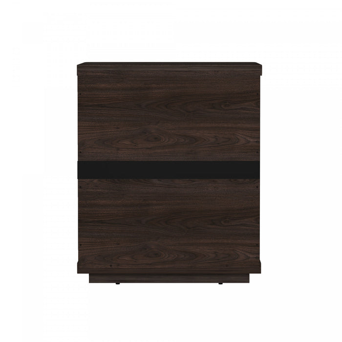 Table de nuit moderne Evelyn 20\" en brun (3 tiroirs)