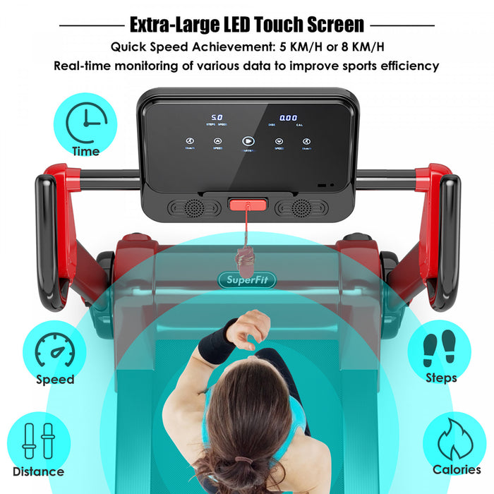 Tapis De Course Pliable 2,25cv Superfit Avec Haut-parleur Bluetooth