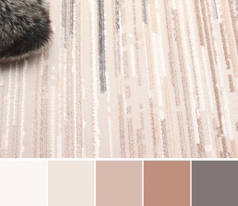 Tapis Contemporain/Moderne Nova 5'0\" x 8'0\" en Ivoire