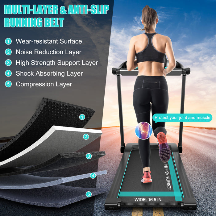 Machine De Course Electrique De Marque Superfit De 2,28 Cv Tapis De Course Avec Haut-parleur Bluetooth Controle Via Une Application