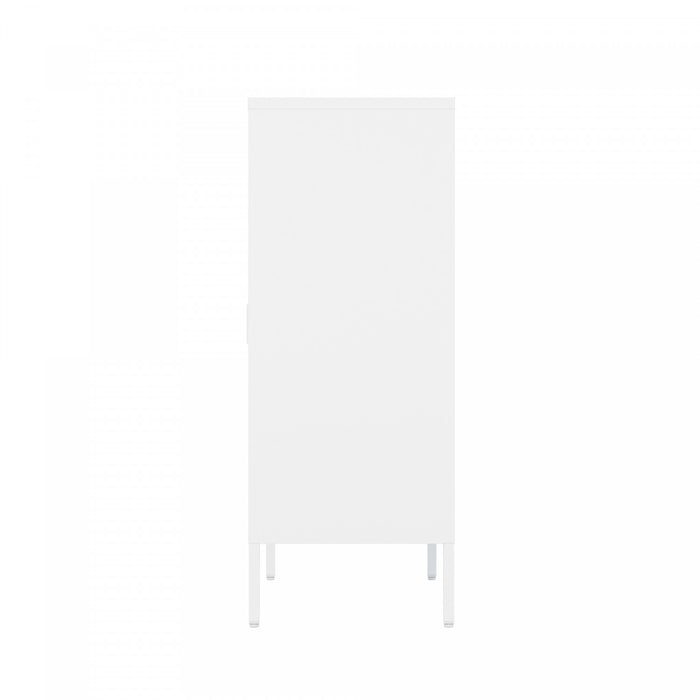 Armoire d’appoint moderne Naomi 32\" en metal blanc