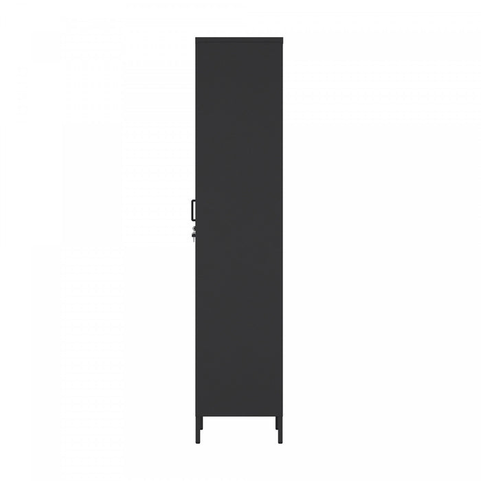 Armoire de rangement moderne Naomi 15\" en metal, noir