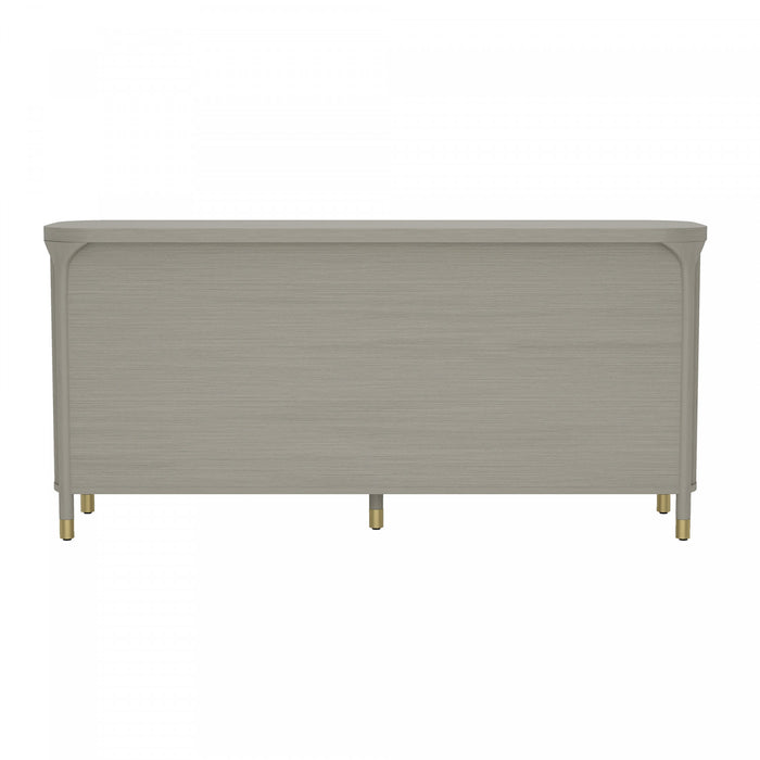 Commode contemporaine Park 68\" en gris (6 tiroirs)