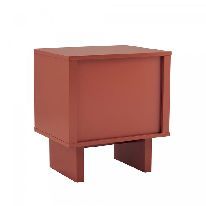 Table de nuit Ella Modern 20\" en terre cuite (1 tiroir)