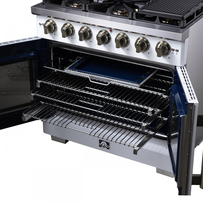 Cuisiniere a gaz blanche Capriasca 36 pouces, 5,36 pi³ – FFSGS6460-36WHT