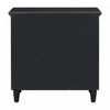 U_Style 28 Inch Painted Nightstand with 3 Smooth-Glide Drawers and Rubberwood Legs, Black | U_Style Table de Nuit Peinte 28 po avec 3 Tiroirs a Glissiere Douce et Pieds en Bois de Caoutchouc, Noir