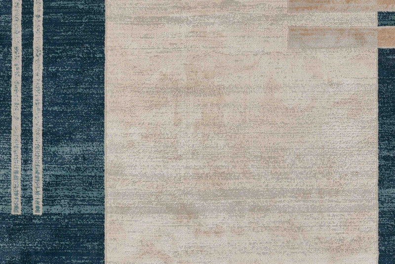 Tapis Contemporain Sorelle 5'1\" x 7'7\" en Bleu