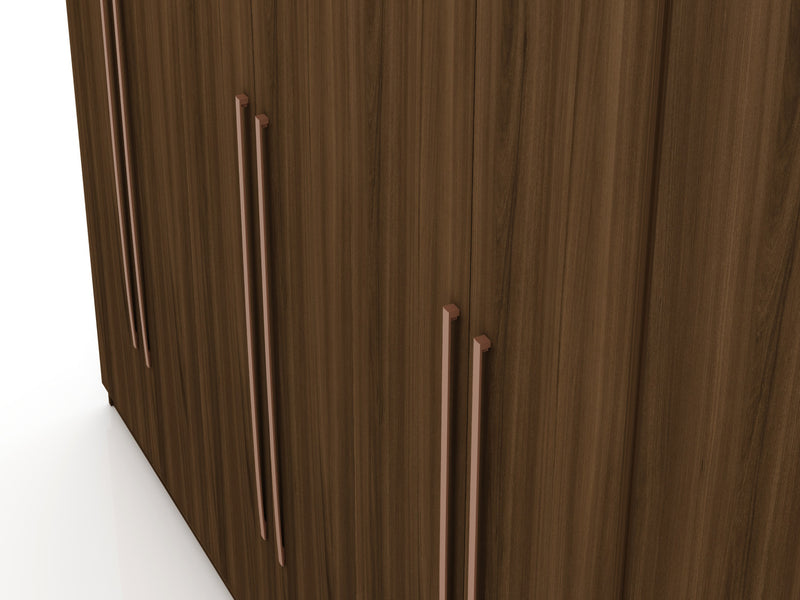 Armoire contemporaine moderne Gramercy 208 cm en brun chataigne