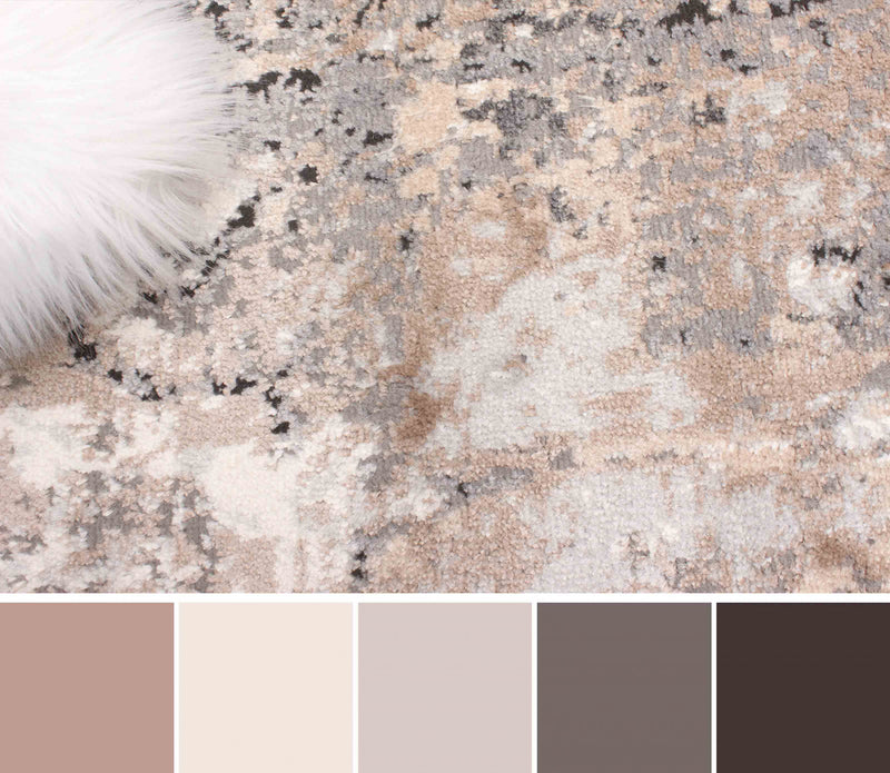 Tapis Contemporain/Moderne Bronte 2'8\" x 8'2\" en Taupe