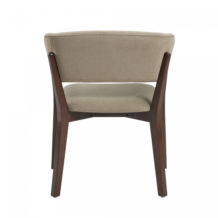 Fauteuil Blake moderne en faux mohair avec accoudoirs en bois, lin – Lot de 2