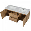 Ethan 59.3-Inch Double Sink Bathroom Vanity with Soft-Close Storage,Wood | Ethan meuble de salle de bain double vasque 59,3 pouces avec rangement a fermeture douce, bois