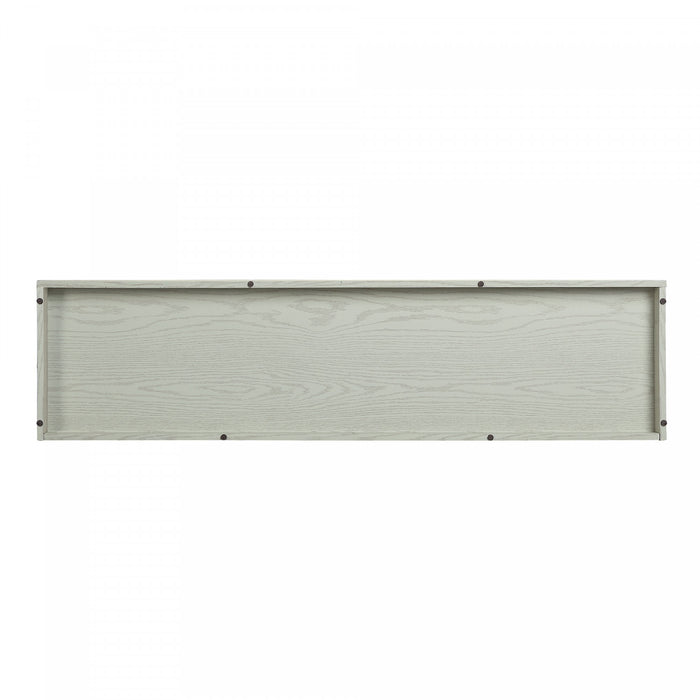 Foyer electrique moderne de style ferme Myrtle, 2 pieces, noir et chene creme
