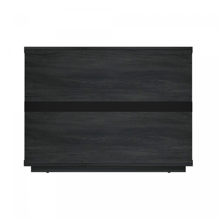 Table de nuit Evelyn Moderne 32\" en gris charbon (1 tiroir)