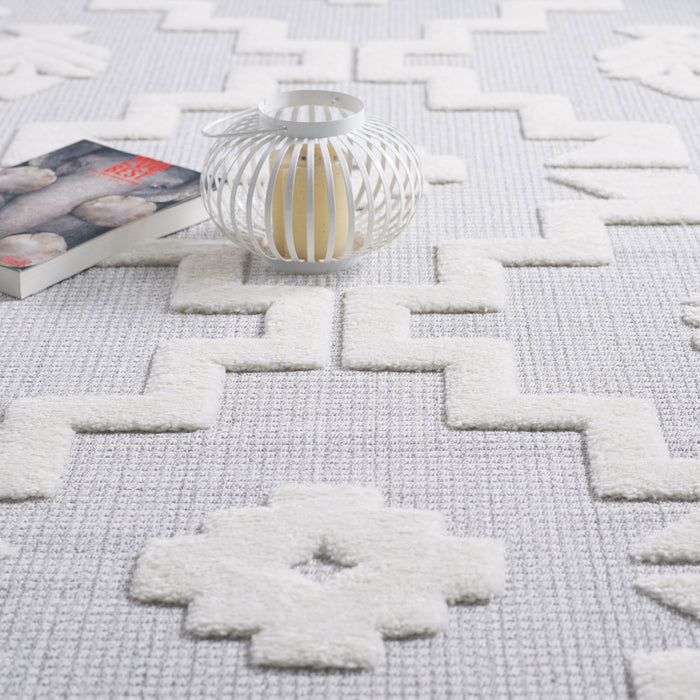 Carpette à poil long Quinto Tres Moroccan - 6 pi 3 po x 9 pi
