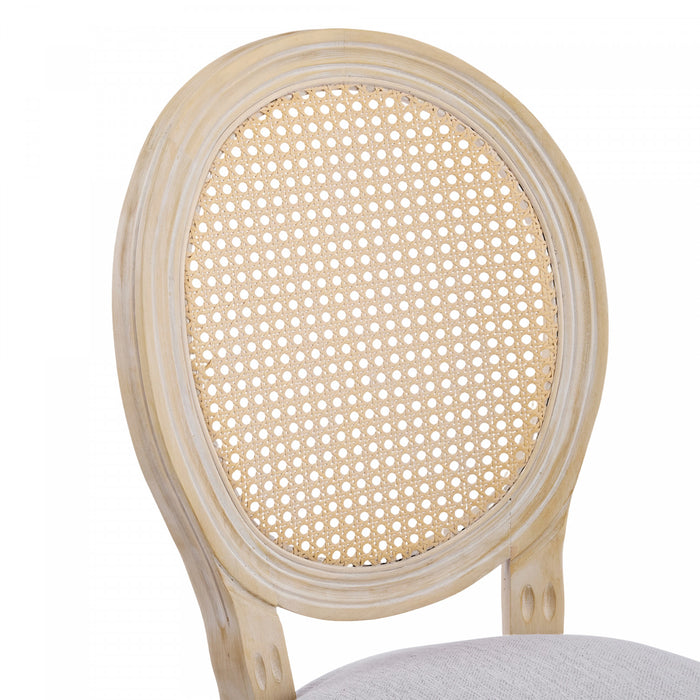 Ethan lot de 2 chaises de salle a manger en bois massif (hevea) avec assise rembourree, gris