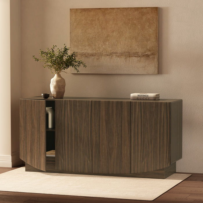 Buffet contemporain Ardea 60\" en noyer