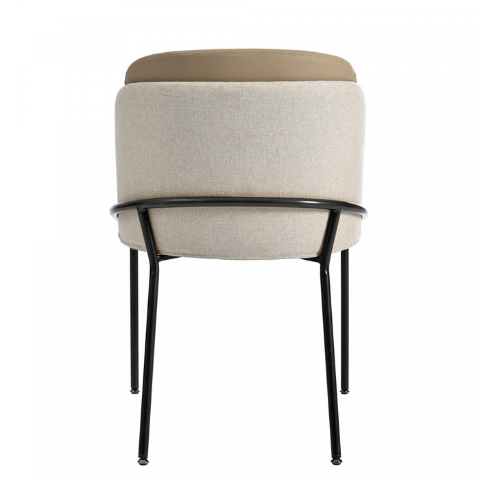 Olivia Ensemble de 6 chaises de salle a manger modernes avec pieds inclines et pieds reglables, beige