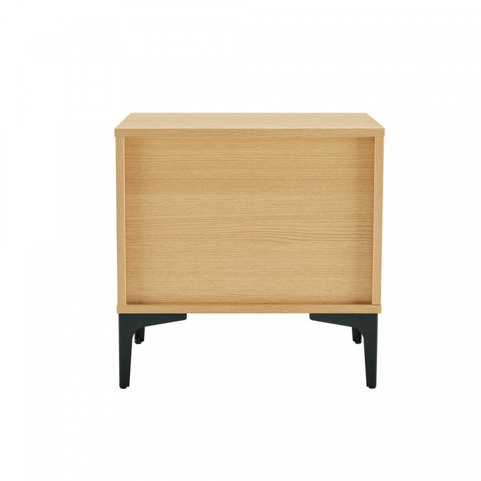 Table de nuit moderne Amara 20\" en chene clair (1 tiroir)