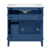Savannah 30 Inch Bathroom Vanity with Ceramic Sink and Spacious Storage Cabinet, Navy Blue | Savannah Meuble de salle de bain 30 pouces avec vasque en ceramique et armoire de rangement spacieux, Bleu marine