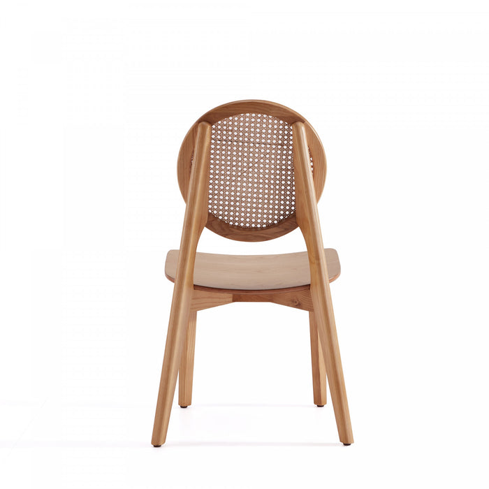 Chaise de salle a manger en bois style industriel Versailles, finition naturelle - Lot de 4