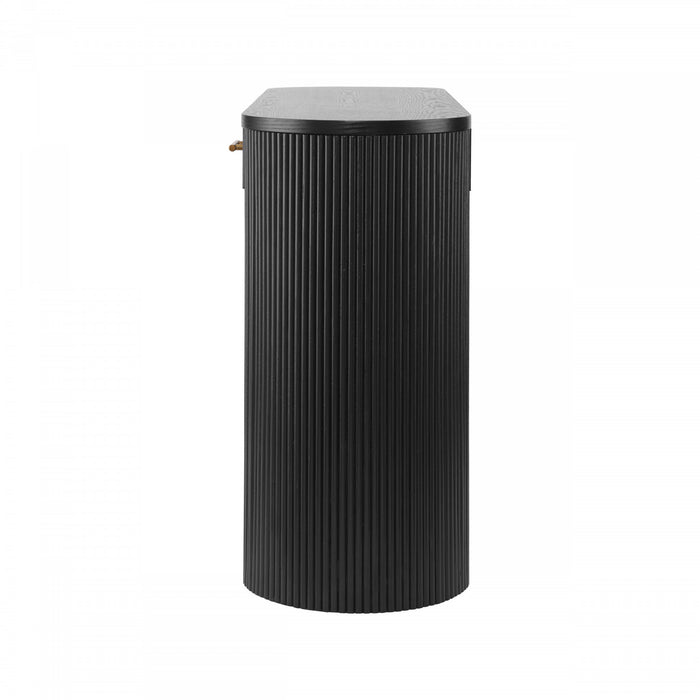 Console moderne Olivia 120 cm avec rangement et tiroirs - noire
